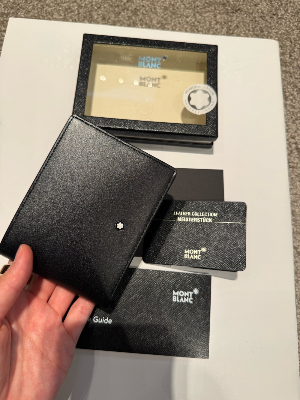 BNIB Montblanc Meisterstück Black Leather 6cc Bi-Fold Wallet - Picture 8 of 13